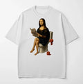 Funny Mona Lisa Toilet T-Shirt: Art Meme Parody Tee