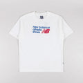 New Balance White Athletics Premium Relaxed Chest Logo T-Shirt - Medium RRP £35