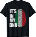 It_s in My DNA Italy Italian Flag Fingerprint Gift Unisex T-Shirt