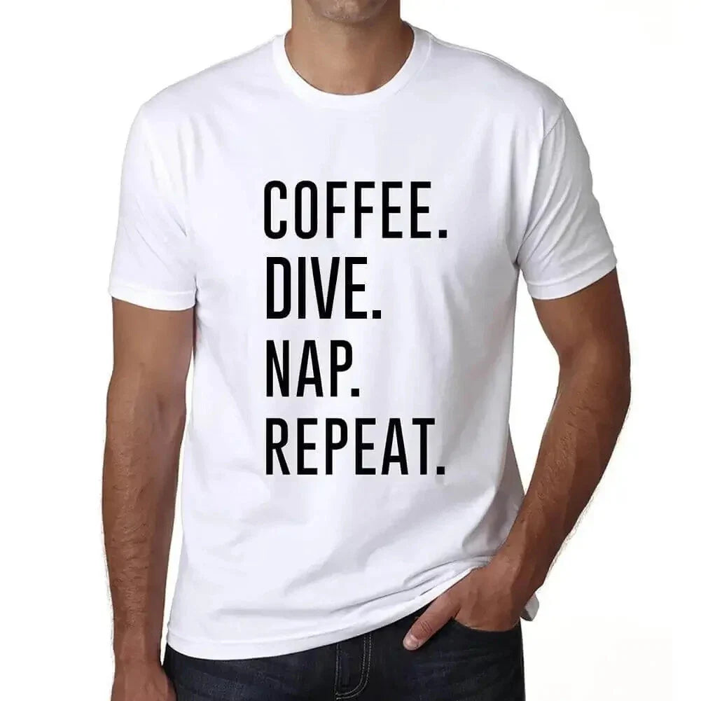 ULTRABASIC men's t-shirt coffee diving nap rehearsal coffee dive nap