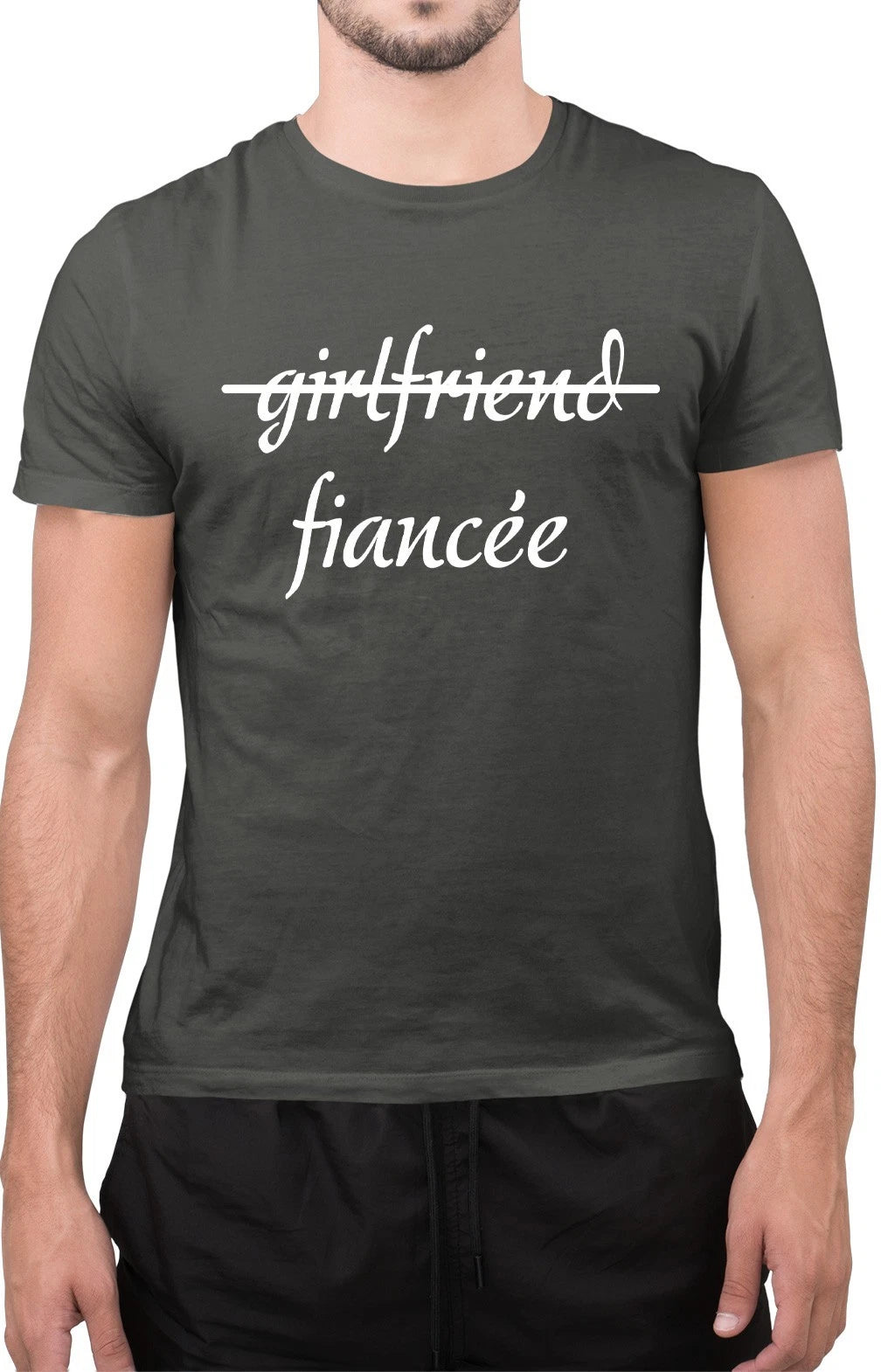 Womens Girlfriend Fiancee Tumblr Engagement Party Fiance Cute T-Shirt