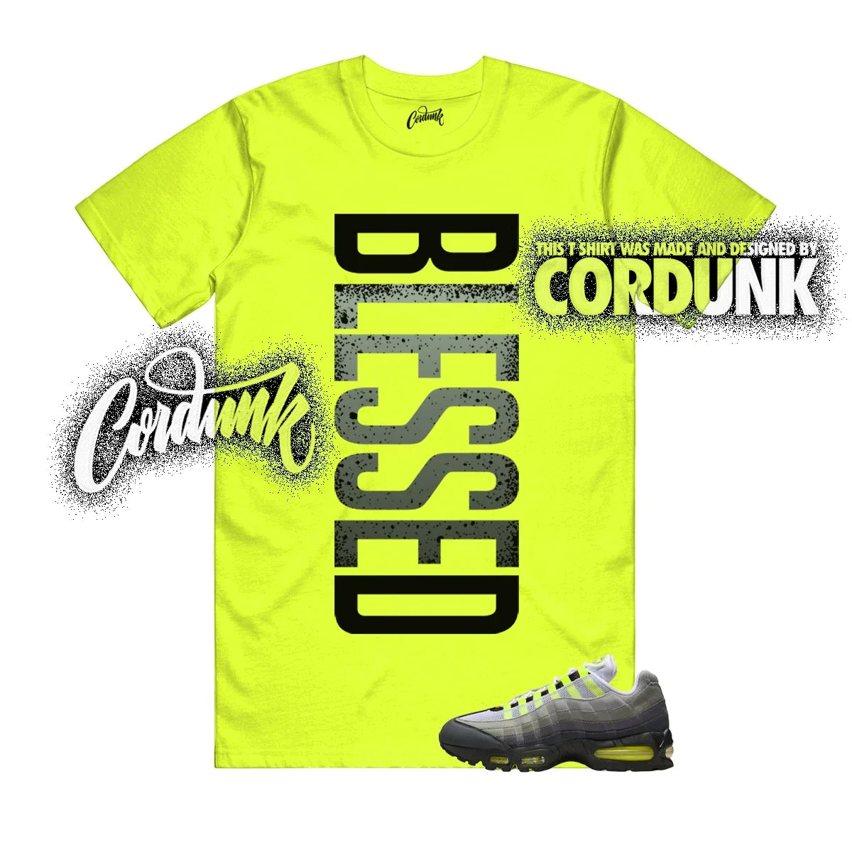 Air Max 95 Big Bubble Neon Yellow Black Cool Grey OG 2026 T Shirt Match VERTBLS