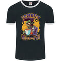 Zombies Need Coffee Too Funny Mens Ringer T-Shirt FotL