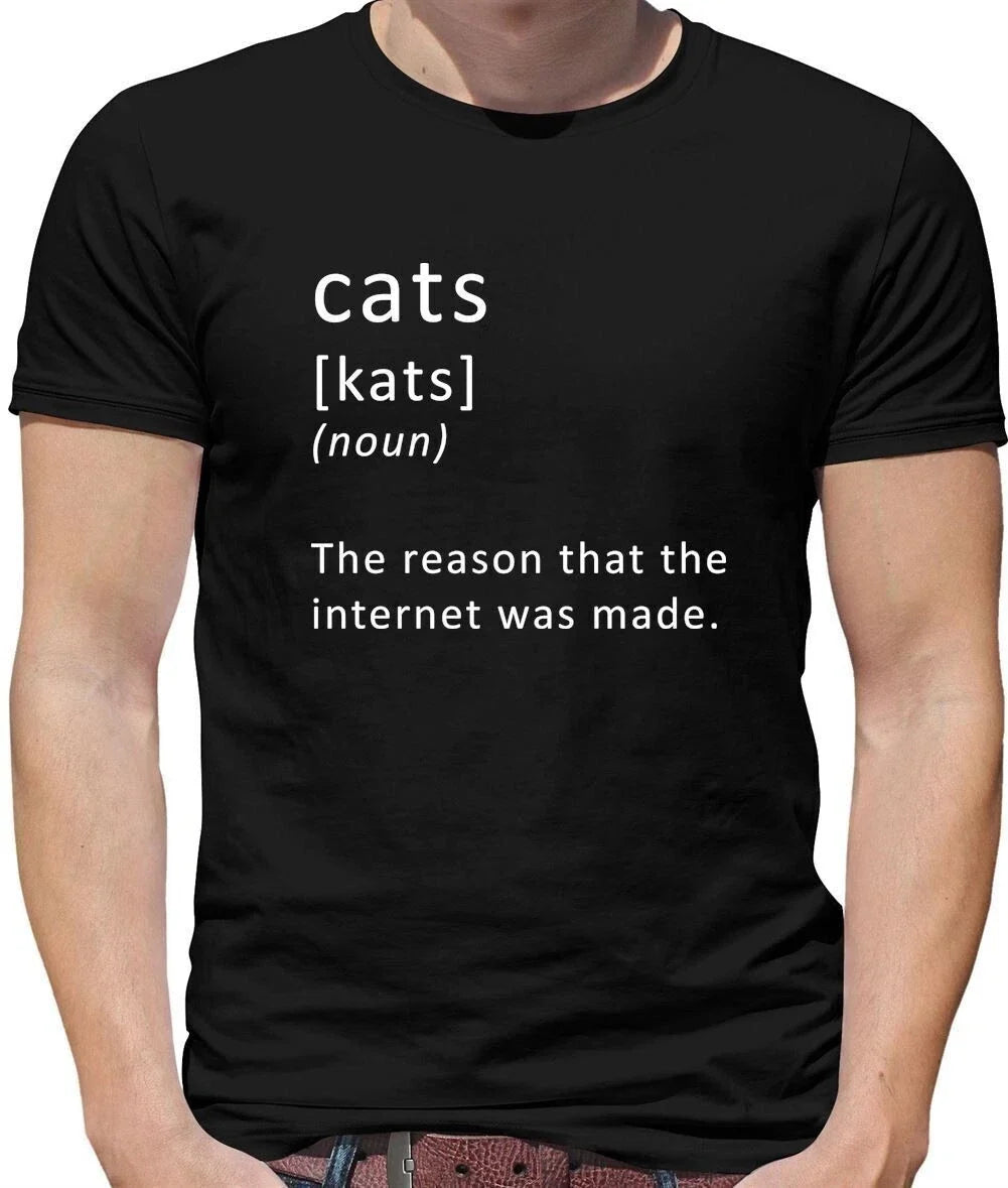 Funny Definition Cats - Mens T-Shirt - Cat Pet Internet Memes funny