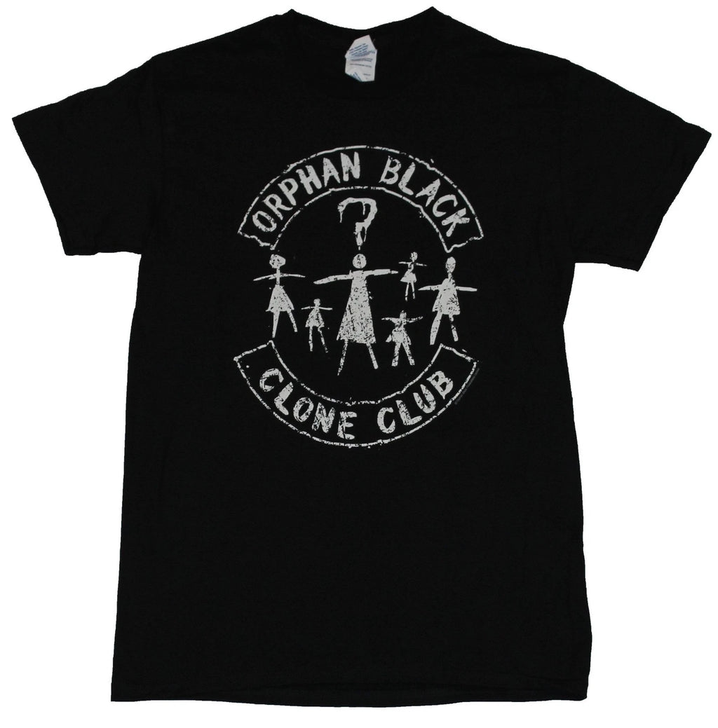 Orphan Black Adult New T-Shirt - Simple Distressed Clone Club Stick Figure Pic