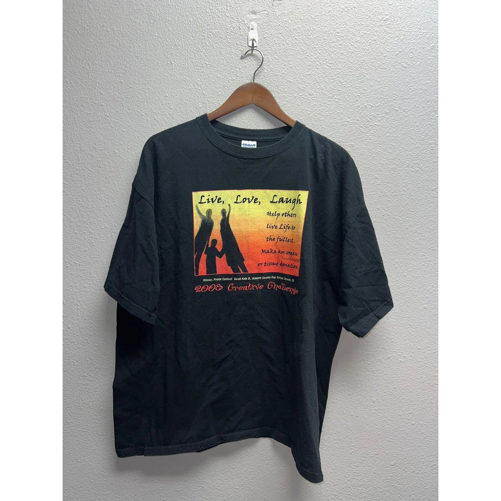Live Laugh Love Shirt Creative Challenge Colorado Graphic Black Tee 2XL XXL