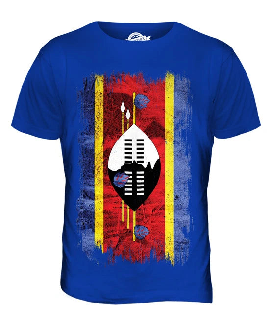 SWAZILAND GRUNGE FLAG MENS T SHIRT TEE SHIRT XS S M L XL 2XL 3XL 4XL 5XL