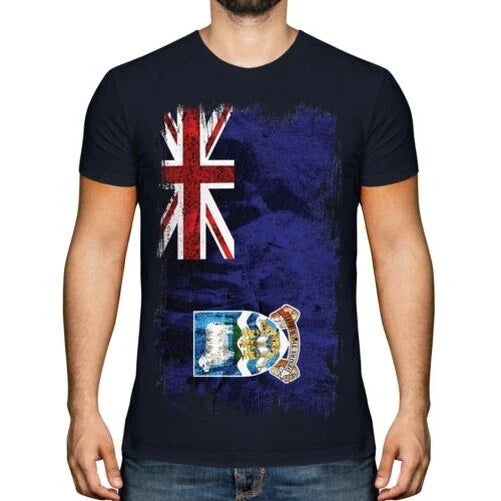Falkland Islands Grunge Flag Men T-Shirt Falkland Islands T-Shirt
