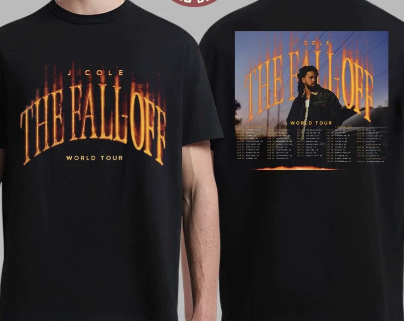 J Cole The Fall Off World Tour 2026 Schedule Dates Two Sided T-Shirt