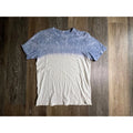 American Eagle T-Shirt Mens Small Blue White Dip Dye Ombre Super Soft Slub Knit