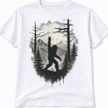 Bigfoot Woodland Graphic T Shirt Trendy Western Style Tee Mens Gift White