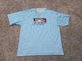 Simple and Happy Soul T Shirt Mens L Blue Short Sleeve Manga Inspired Anime