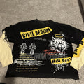 Civil Regime Hell Bent 199X Twofer Graphic T-Shirt Black/Butter size XL