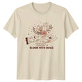 Wherever Life Plants You Bloom With Grace Boho Celestial T-Shirt