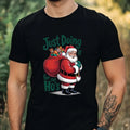 Mens Funny Santa Theme Cotton T-Shirt Size XS to 5XL