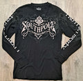Vintage Southpole Shirt Mens M Black Y2K Grunge Thermal Waffle Knit Long Sleeve