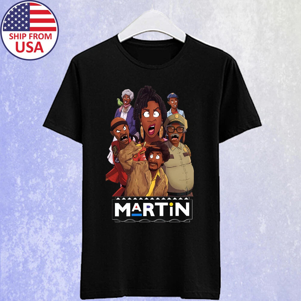 Martin TV Show Cartoon Men's Black Size S-5XL