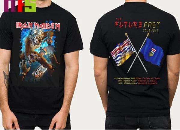 Iron Maiden Canada Event Tee The Future Past 2023 Tour Two Sides Essentials