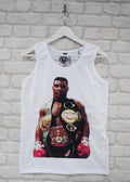 Brooklyn Zoo Mike Tyson Belt Boxer White Crew Neck Urban Vest