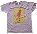 Men's El Diablito Vintage pink T-shirt Loteria Diablo Devil Mexican soft style