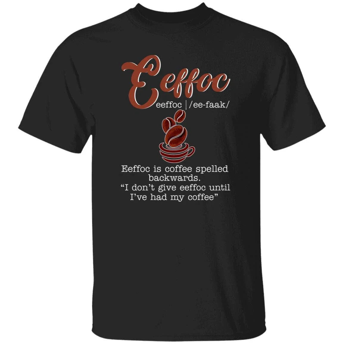 Eeffoc definition Unisex shirt gift funny coffee lover tee black dark heather