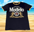 New Modelo Beer Ringer  Logo Men's Vintage T-Shirt