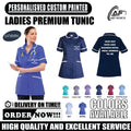 Personalised Custom Printed Ladies Premium Tunic Healthcare Salon Spa UC923
