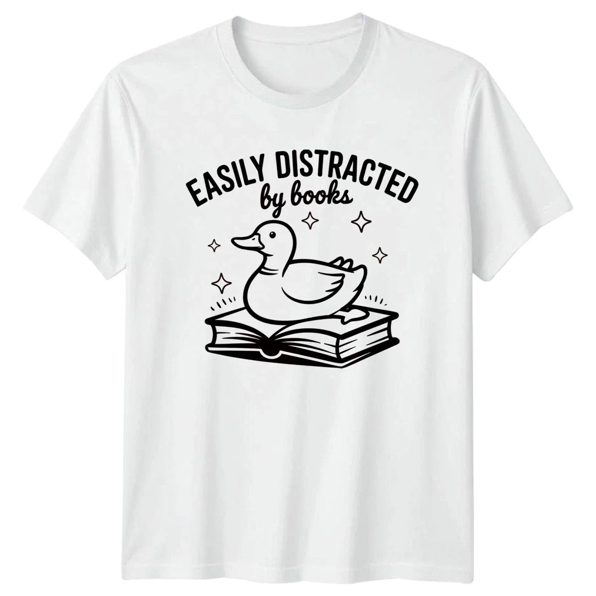 Easily Distracted By Books T-Shirt Book Lover Reading Gift For Him And