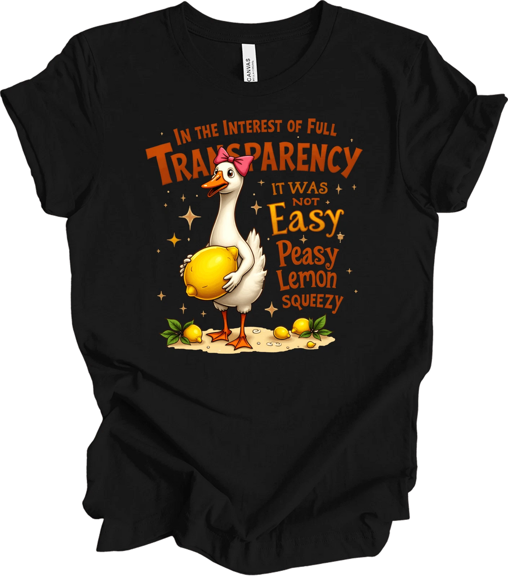 Funny Goose Humor Retro Aesthetic Lemon Design – Quirky Vintage Gift T-shirt