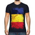 Romania Grunge Flag T-Shirt Romania Football Romanian Jersey Gift