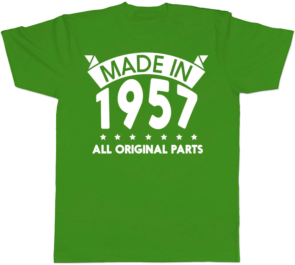 Made in 1957 All Original Parts Birthday Mens Short Sleeve T-Shirt