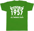 Made in 1957 All Original Parts Birthday Mens Short Sleeve T-Shirt