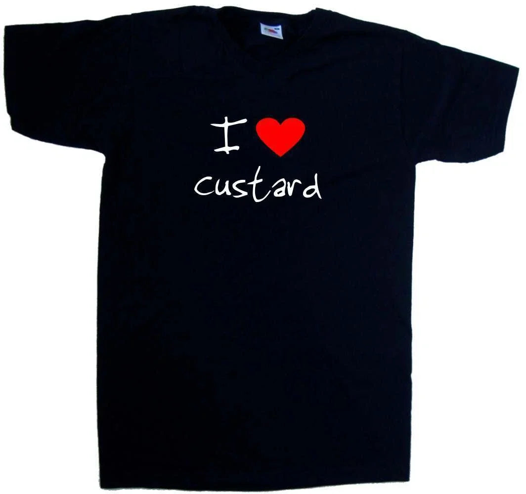 I Love Heart Custard V-Neck T-Shirt