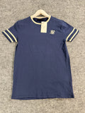Siksilk Shirt Mens Large Slim Fit Tee Tournament Blue T Shirt Navy Sik Silk N98
