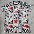 Oh Snap Shirt Mens Medium Pop Art Comic Graphic Lips Crying Car Pizza Polyester