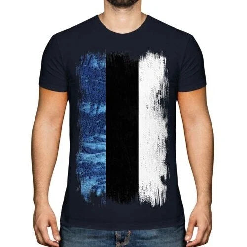 Estonia Grunge Flag Men T-Shirt Eesti Football Estonian Gift Shirt