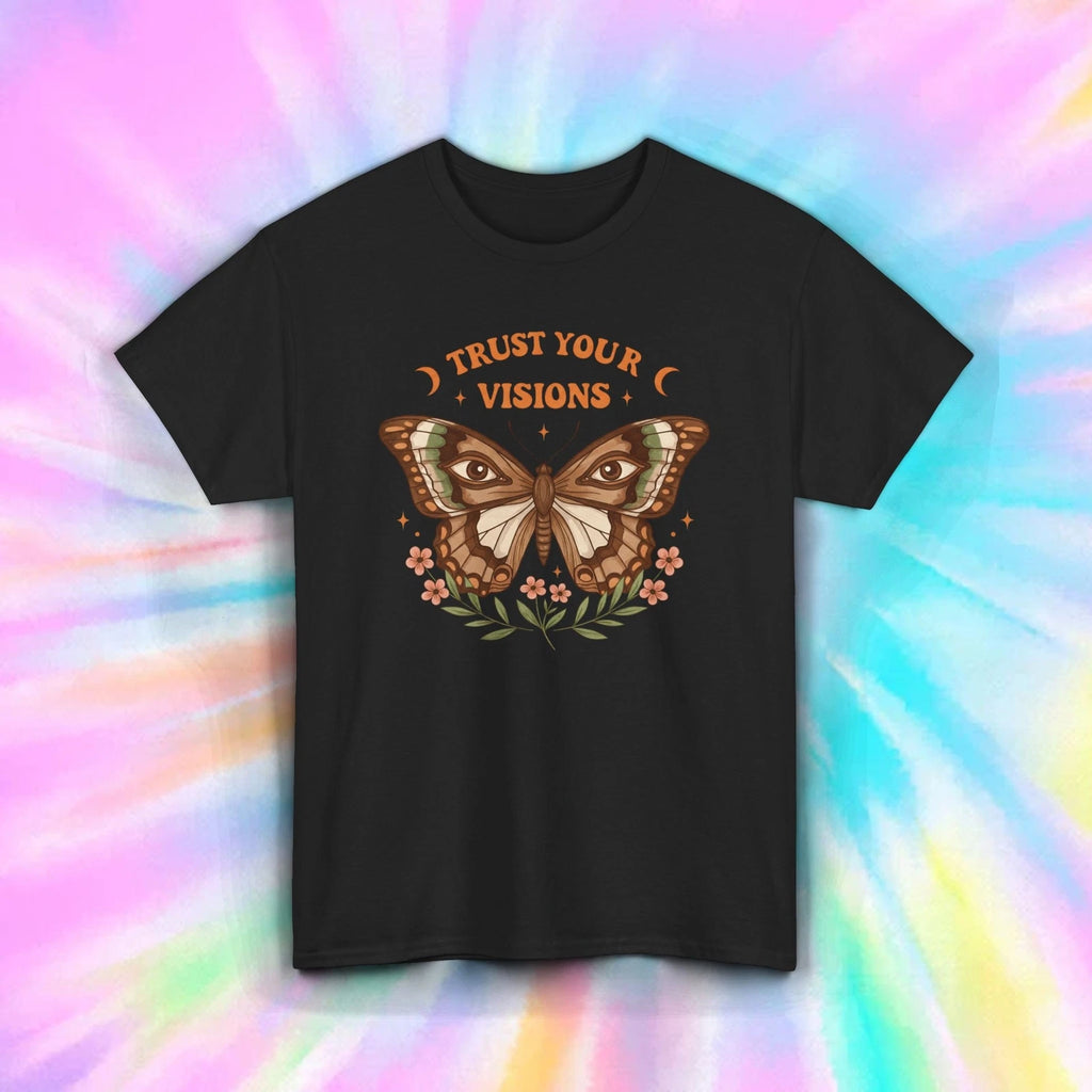 Trust Your Visions Shirt Butterfly Eyes Mystical Retro Boho Graphic S-5XL