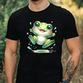 Mens Cute Funny Frog Motif Cotton T-Shirt Size XS to 5XL