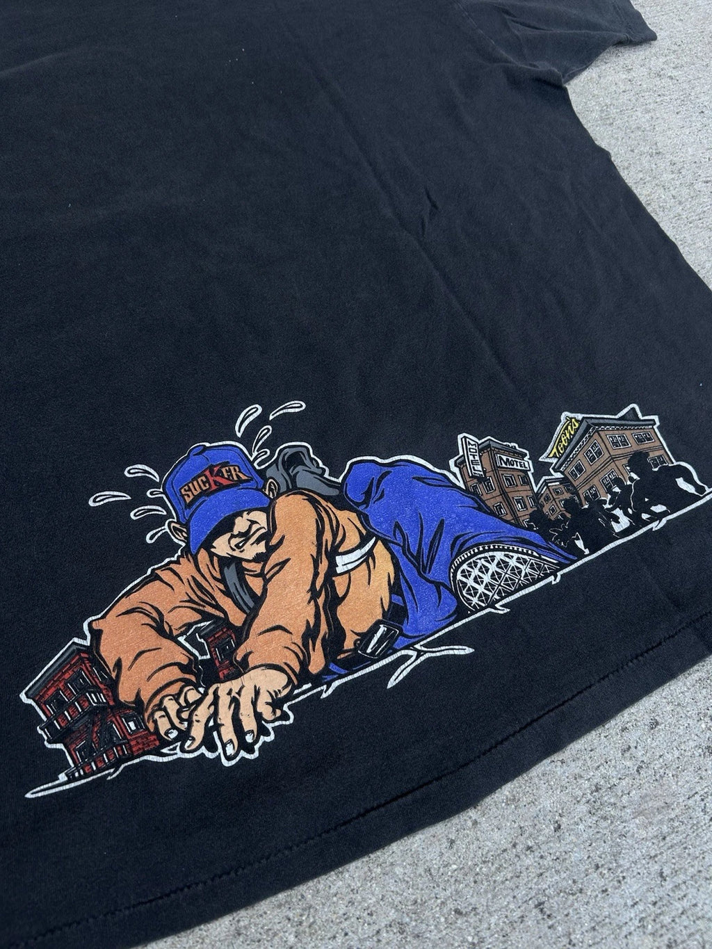 1993 Sucker Brand Streetwear Tee Mister Cartoon Graffiti Tagger Design