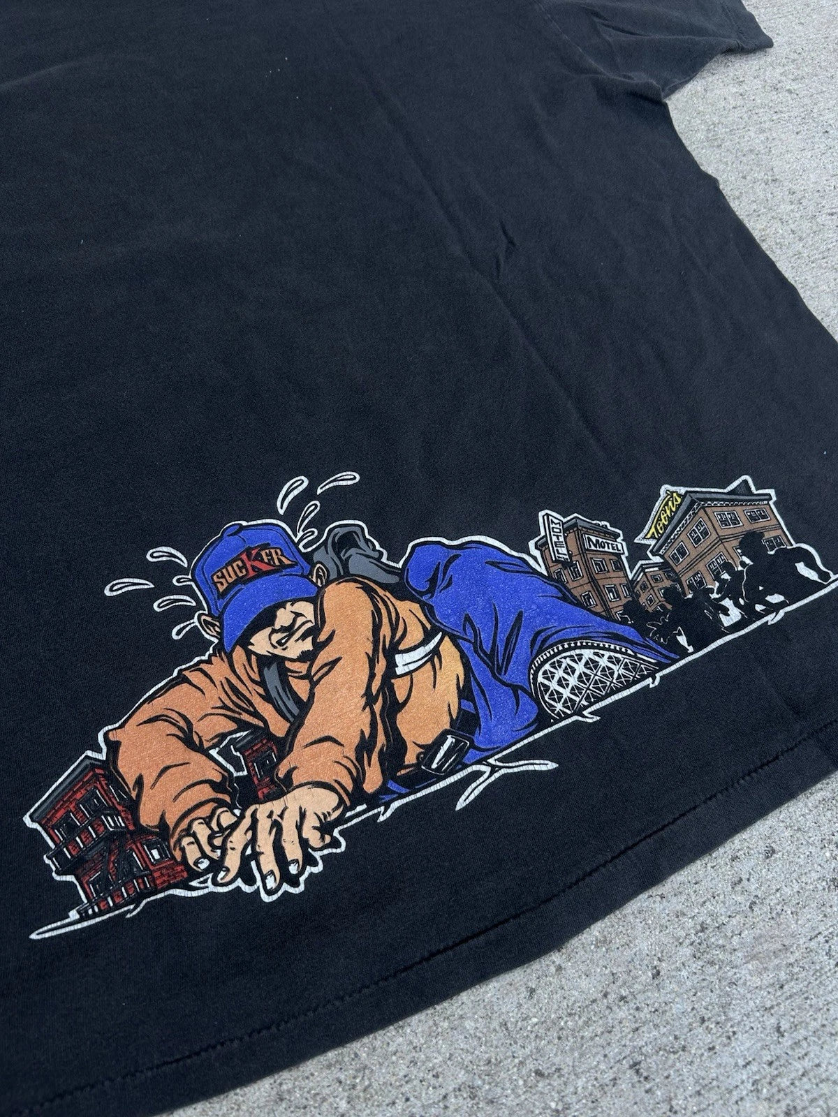 1993 Sucker Brand Streetwear Tee Mister Cartoon Graffiti Tagger Design