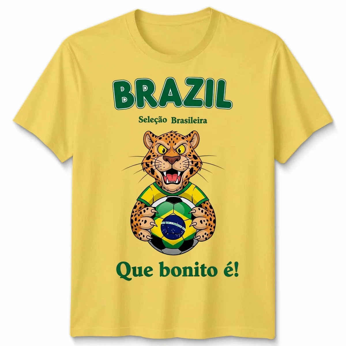 Brazil Unisex Football T Shirt Brasil Mens Womens Footy Top Graphic Tee