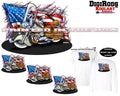 Indian Chief Motorcycle Biker Scribble Flag Digirods Cartoon Art T Shirt