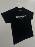 Triumph Motorcycle Logo-Badge-Emblem Biker Tee (New Condition) Black T-Shirt