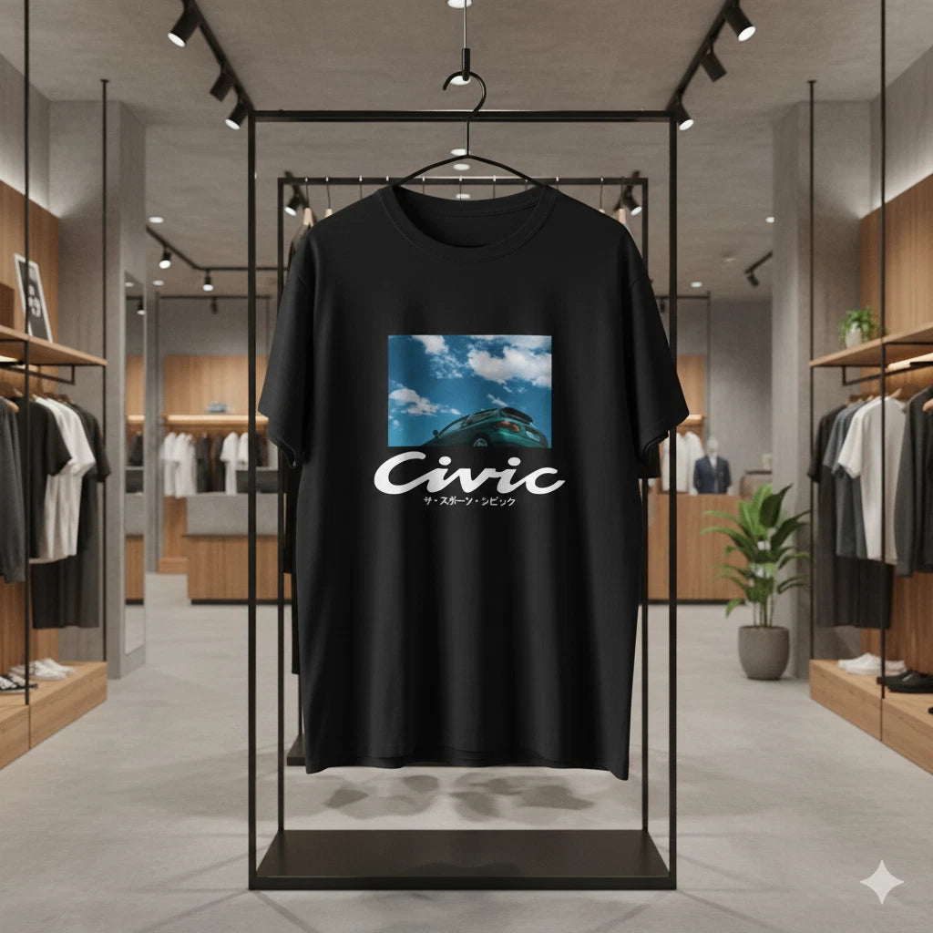 Honda Civic JDM Graphic T Shirt Japanese Style Car Enthusiast Tee - S282