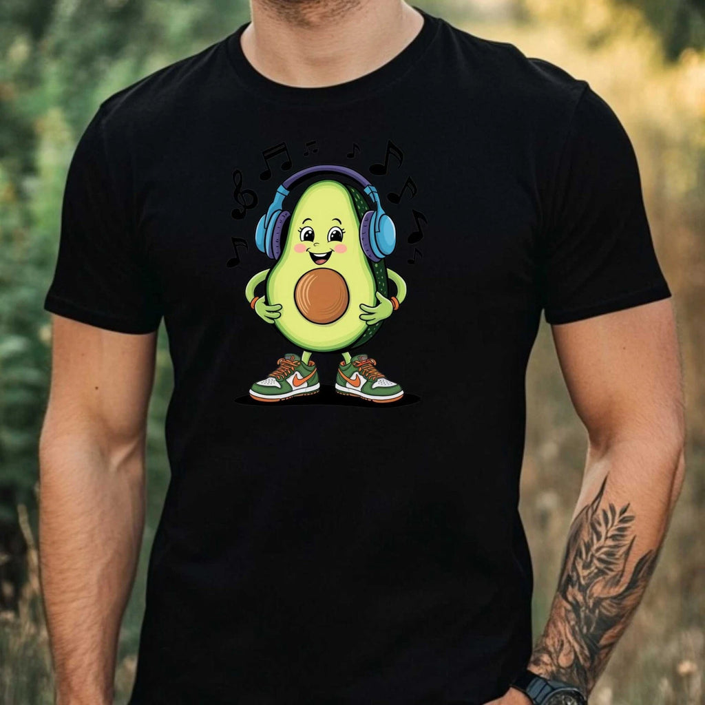 Mens Summer Avocado Print Cotton T-Shirt Size XS to 5XL