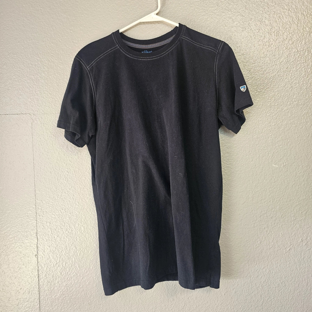KÜHL Short Sleeve TShirt Men S Black Organic Cotton Outdoor Casual Gorpcore T745