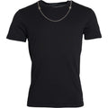 DOLCE & GABBANA T-shirt Black Cotton Silver Chain Short Sleeve IT46 / S 900usd
