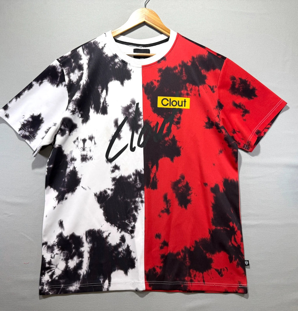 Encrypted Mens 3XL Clout Print Black Red White Shirt Polyester Blend Streetwear