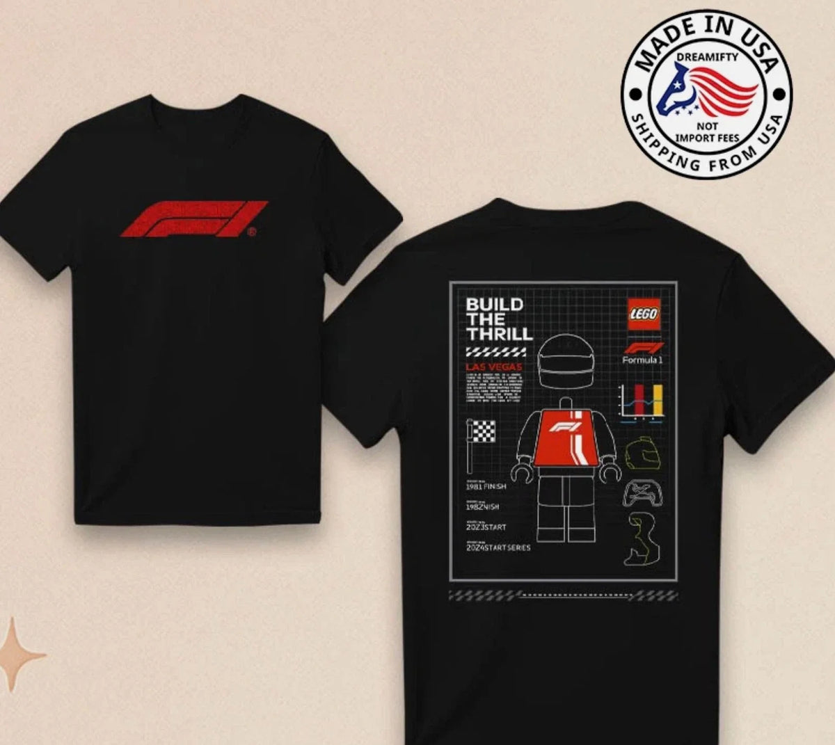 F1 x lego Las Vegas 2025 Racing Sport Unisex T-Shirt