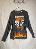 Reason Brand Fire and Skull Long Sleeve T-shirt Mens XL